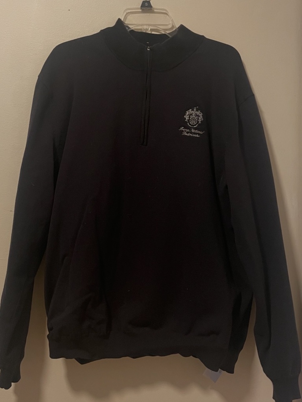Trump National Bedminster Greg Norman Men's Black Quarter-Zip Sweater